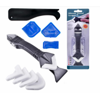 Popular Professional Caulk Tool Kit 3 In 1 Sealant Scraper And Trowel Silicone Sealant Finishing Tool